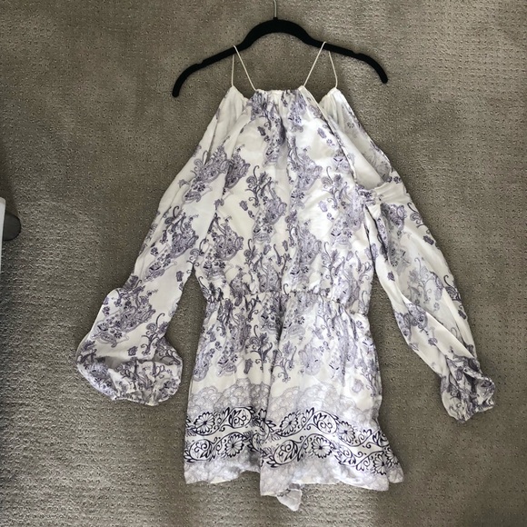 The Jetset Diaries purple and white romper - Picture 3 of 3